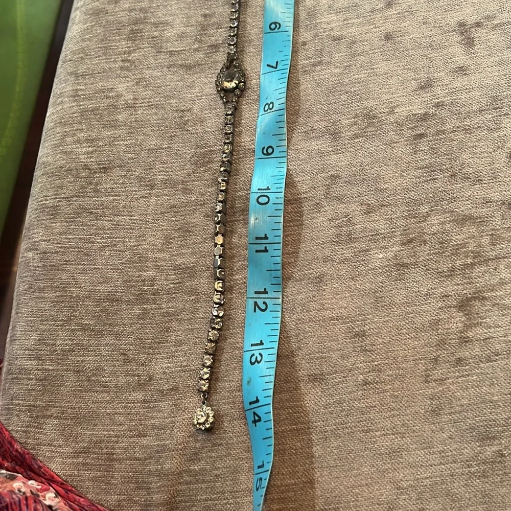 Gorgeous Vintage rhinestone choker 14” not adjustable - Picture 7 of 7